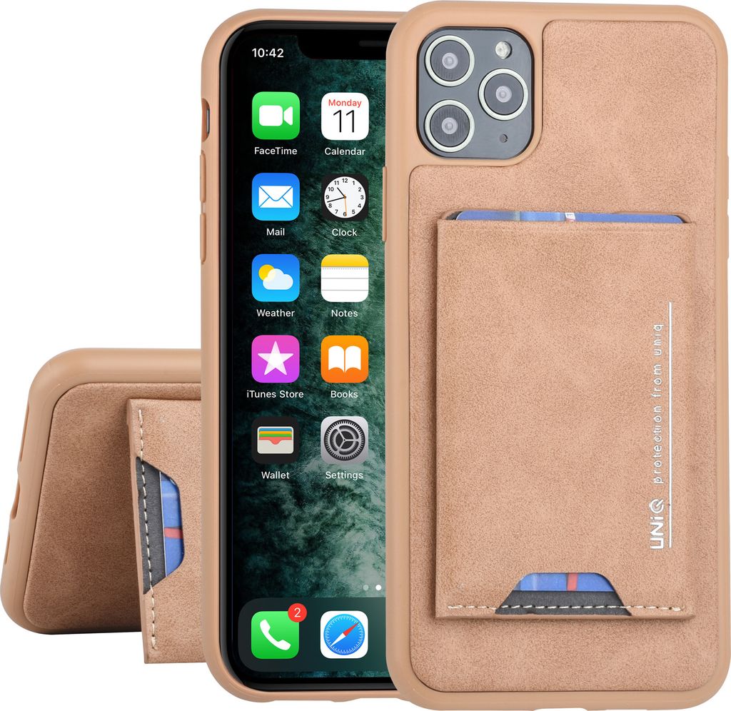 UNIQ Accessory Apple iPhone 11 Pro Max Brown Back cover case - Card holder