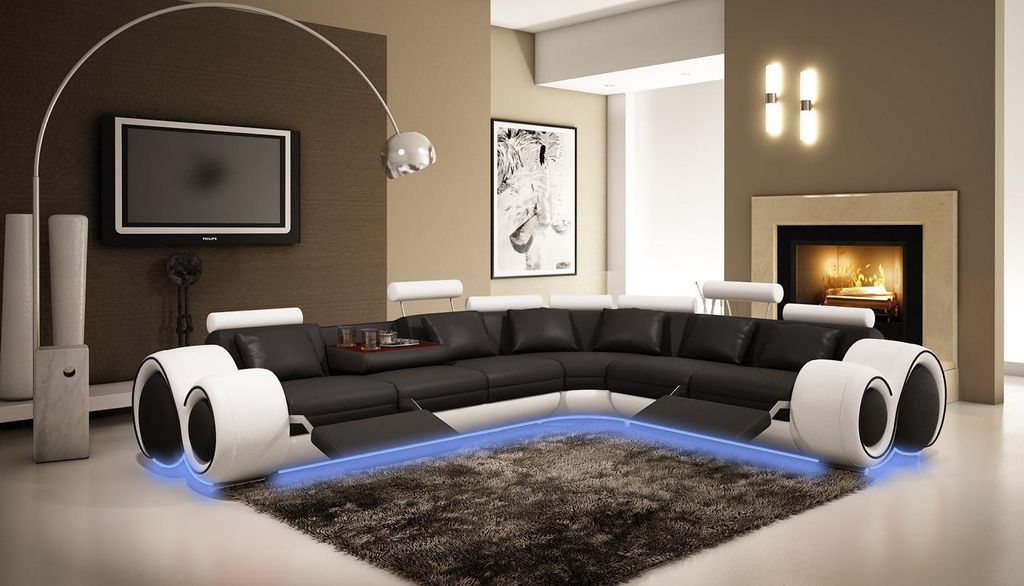 Multifunktions Couch Sofa Polster Sofa Eck Couchen Leder Sofas Ecke XXL Big Neu