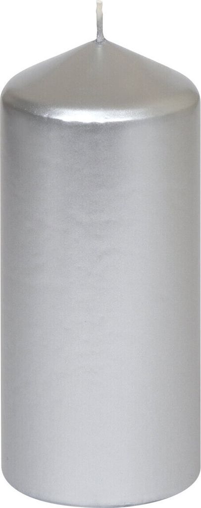 Stumpenkerzen "Edelglanz" Silber 130/57 mm, 12 Stück Steinhart Kerzen in RAL-Kerzen Güte Qualität