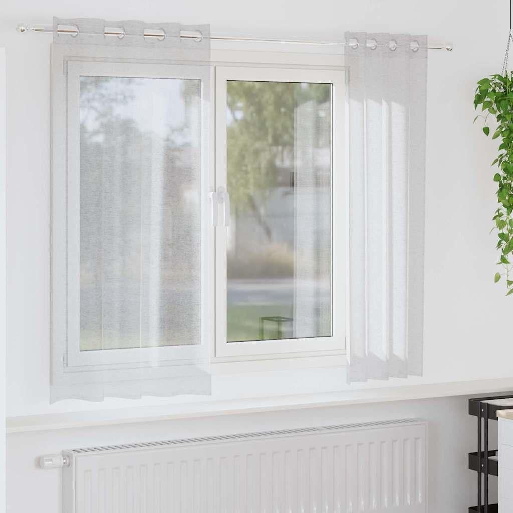 Vorhänge mit Vorhängen 2 pcs Hellgrau 140 x 175 cm Polyester, Gardinen & Vorhänge Design Möbel Neu