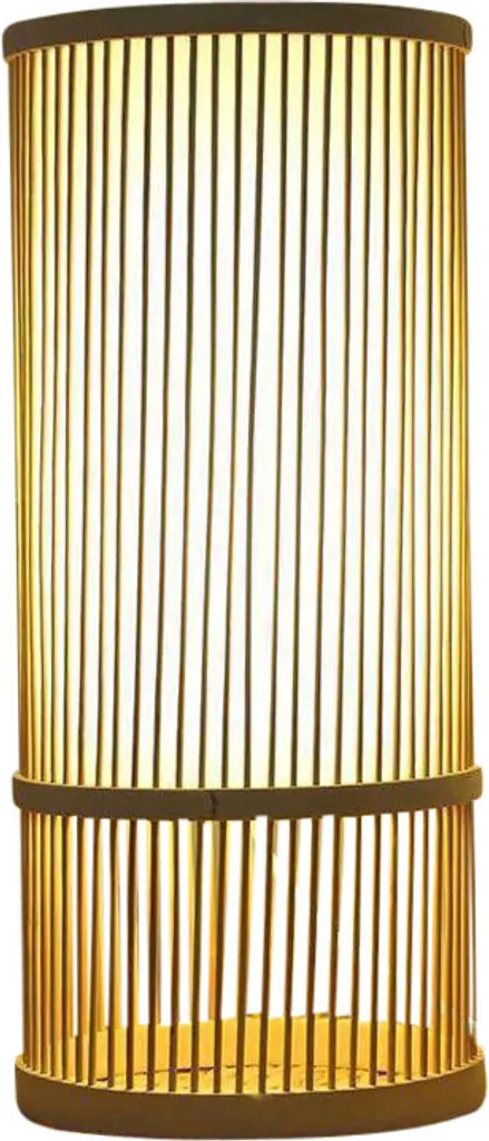 Lampe en bambou naturel Maya 41cm - Design tressé et lumière douce
