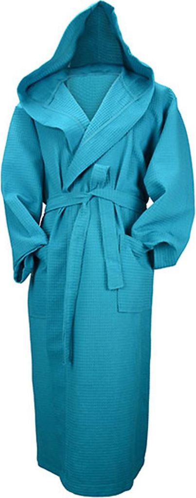 A&R 028.50 | Robezz Waffle Bathrobe With Hood Bademantel Mit Kapuze - Farbe: Deep Blue - Größe: XS