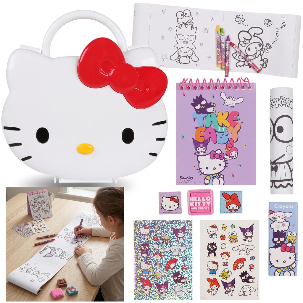 Hello Kitty Kreativset für Kinder, Malset mit Koffer