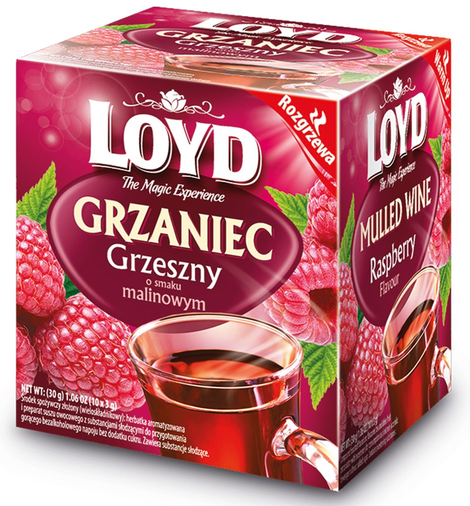 Loyd Glühweingewürz Tee Himbeere 10 Beutel - Glühwein Gewürz Mulled Wine Punsch