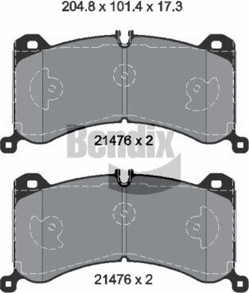 BENDIX Braking BPD2427 Bremsbelagsatz, Scheibenbremse OE 4KE698151E kompatibel mit E-Tron