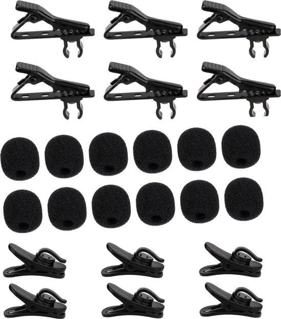Pince pour micro-cravate pack de 12 clips pour interview et vidéo