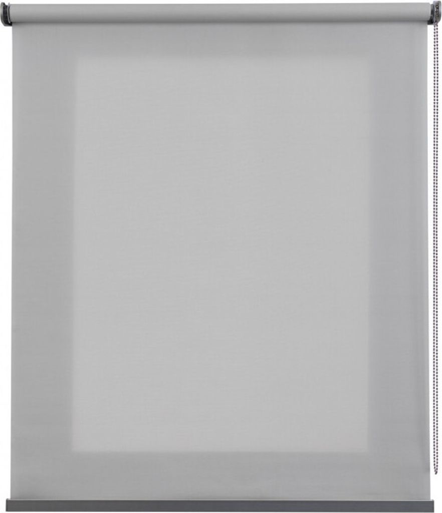 STORESDECO Lichtrollo Premium-Rollo mit Metallic-Finish für Fenster und Türen bis 200 cm| Plus Hellgrau, 60cm x 180cm