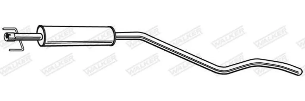 Pot d'échappement intermédiaire Astra H - Silencieux WALKER 23141 Robuste