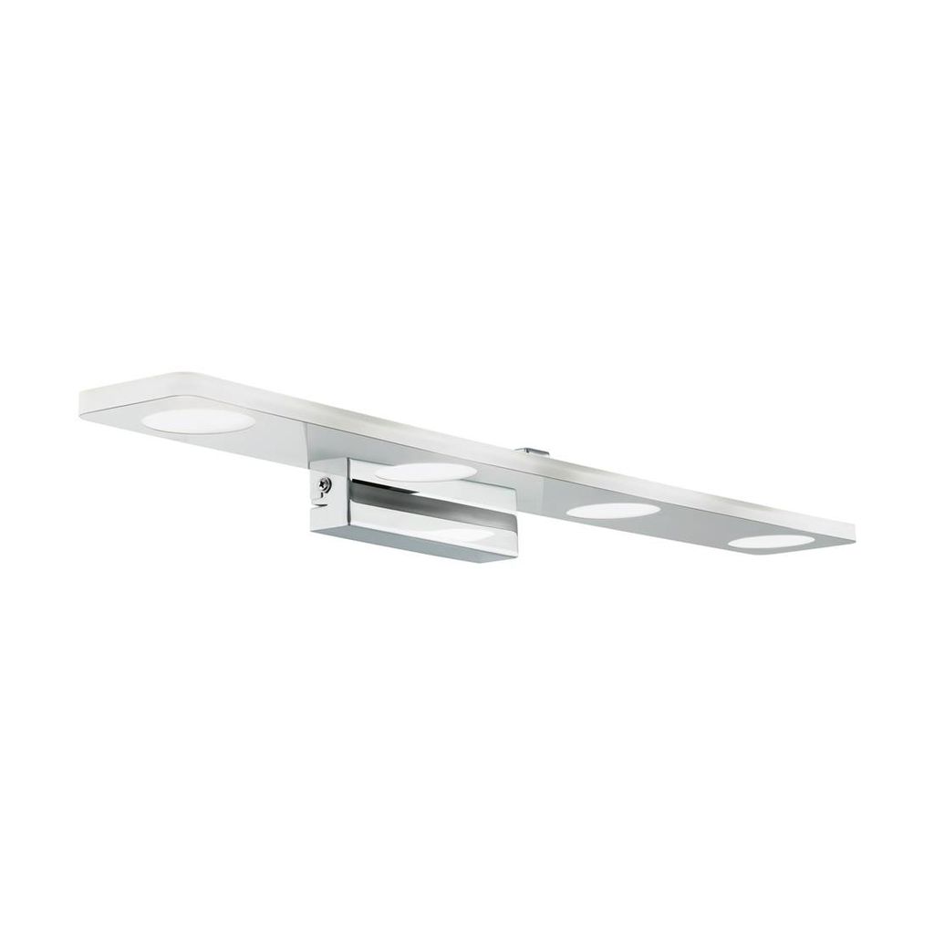 Lampe à miroir LED 4 pans Chrome Satiné Cabus Image du produit 