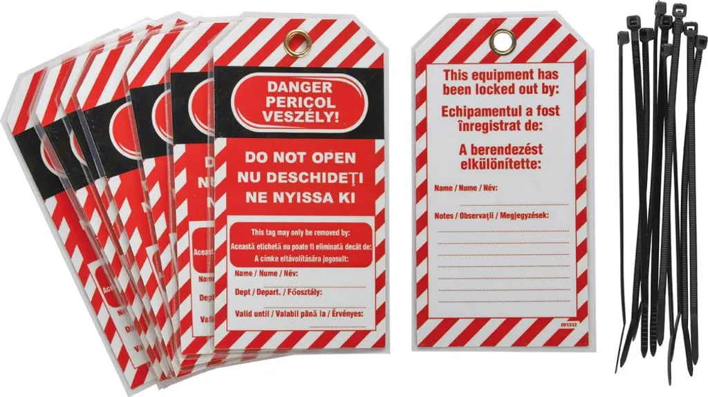 Lot 10 signalétiques Danger Ne Pas Ouvrir trilingue GB RO HU Thirard