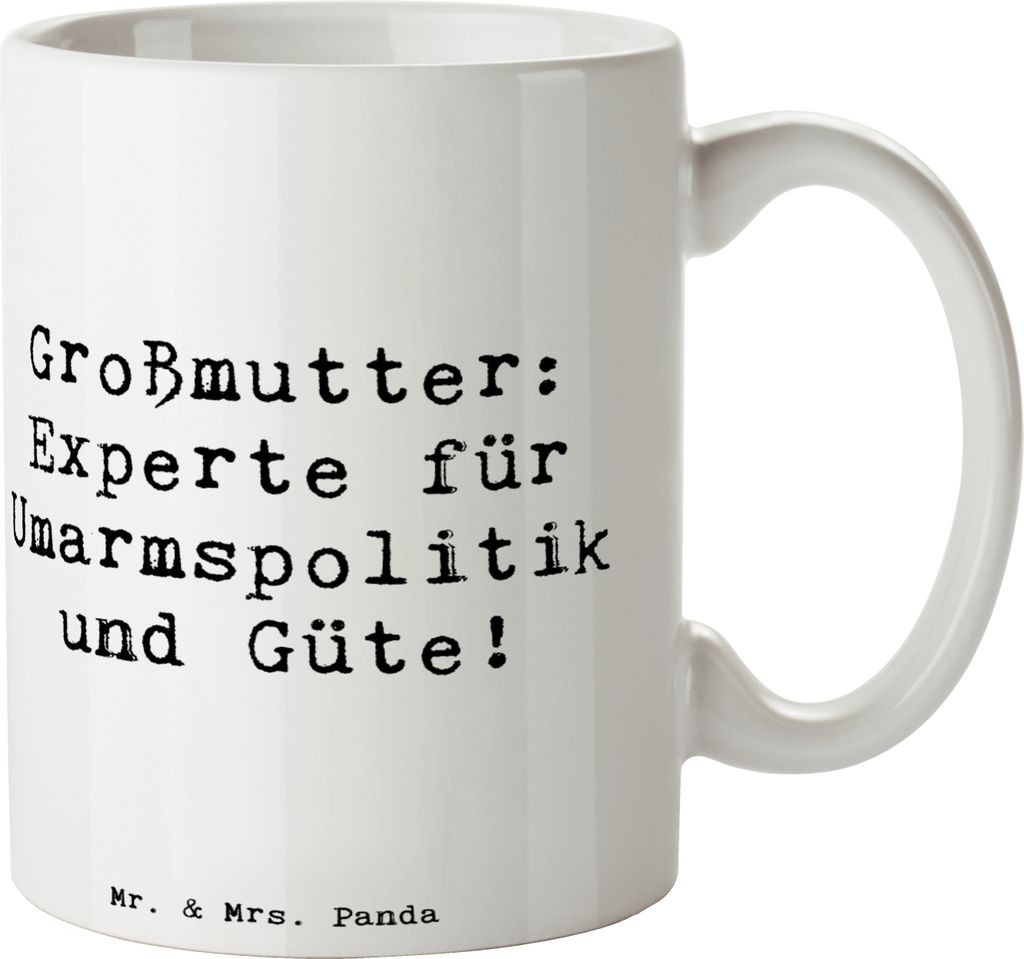 Mr. & Mrs. Panda Teetasse Spruch Großmutter Liebe - Weiß - Geschenk, schöne tasse, persönliche Erinnerungen, Trinkbecher, Jubiläen, Pott, für...