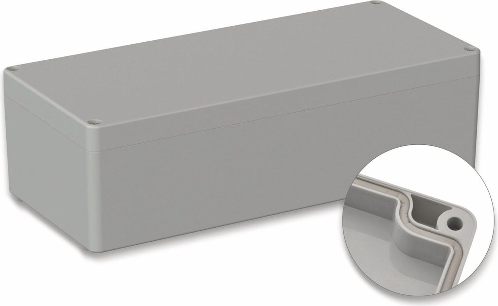 POLLIN, ABS Gehäuse, 340 x 150 x 100 mm, IP65, Lichtgrau