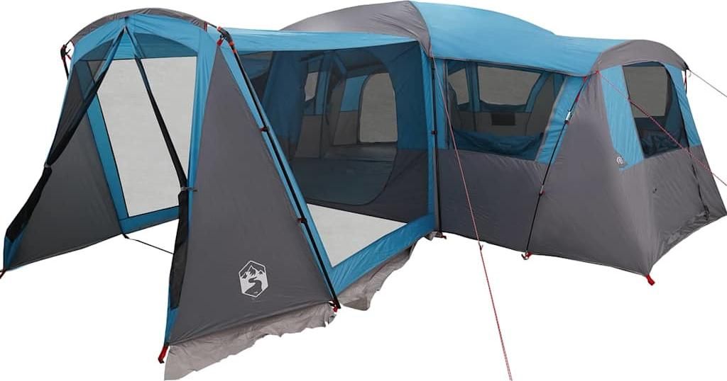 vidaXL Familienzelt für 20 Personen Blau und Grau 745 x 700 x 217 cm