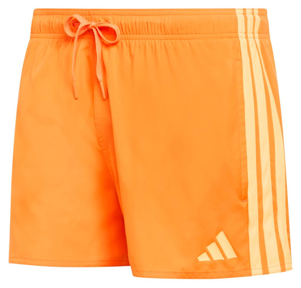 adidas Badeshorts Herren im 3 Streifen Design, Größe:L, Farbe:Orange