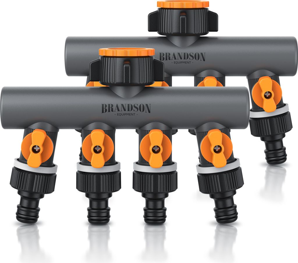 Brandson 4 Wege Verteiler, Gartenschlauch Verteiler, Wasserverteiler, Schlauchverteiler, 3/4 1/2 Zoll, Wasserhahn Schlauch Verteiler für Gartenbew...