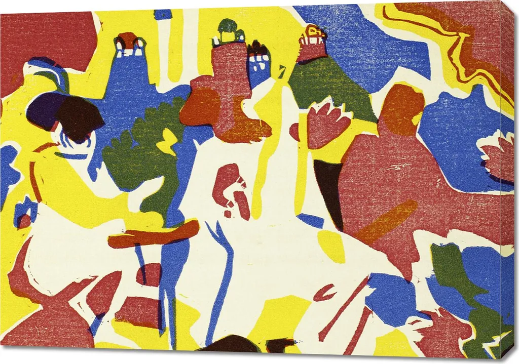 Tableau Kandinsky Sons 100x70 cm anti-reflet pour mur vide salon
