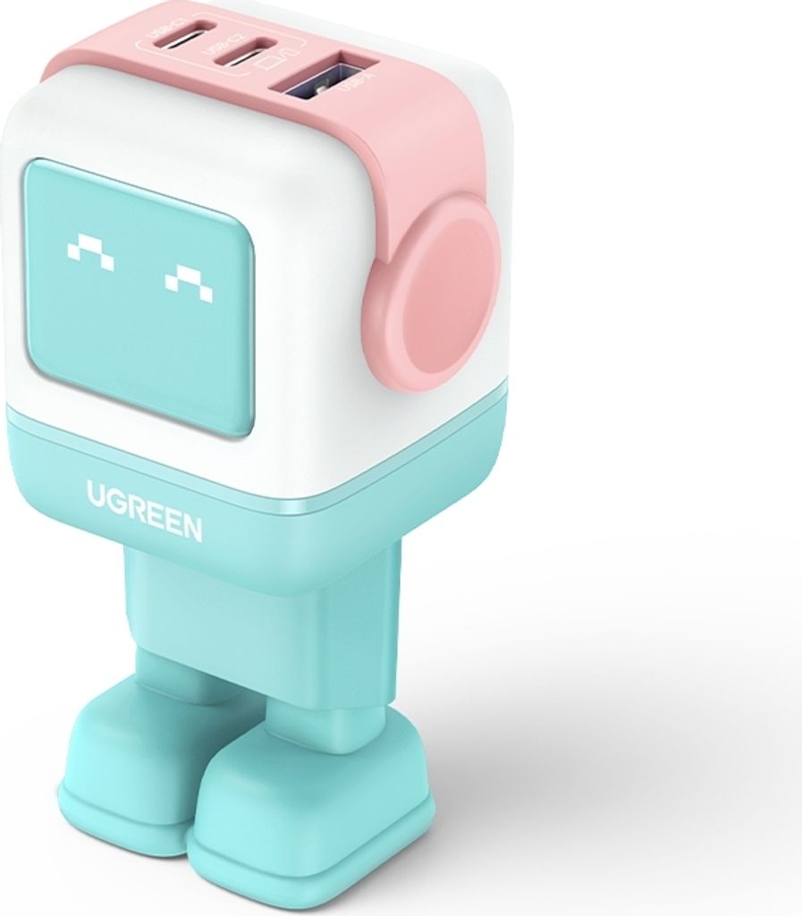 Ugreen Uno RG 65W 3-Port GaN Fast Charger pink blue, Obrázek produktu 