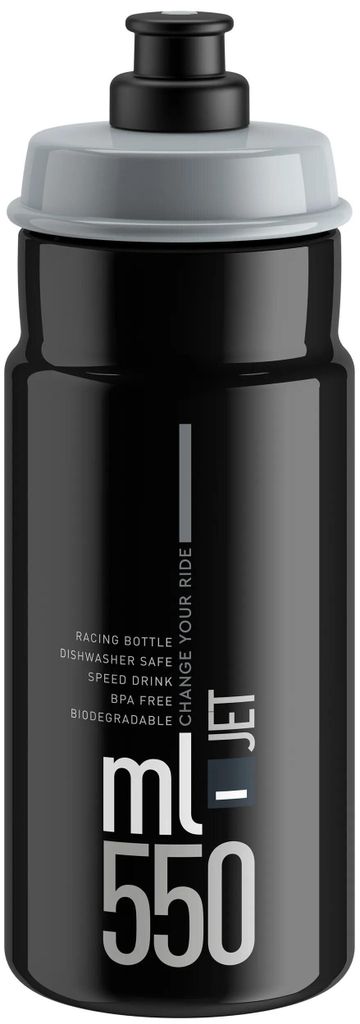 Bidon Elite Jet 550 ml černá šedé logo E0190403 Obrázek produktu 
