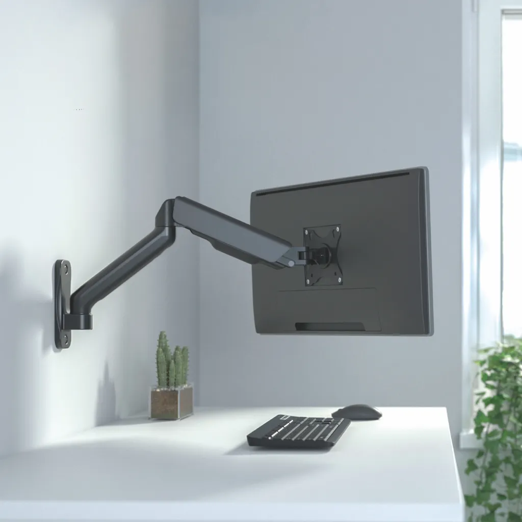 Support Double Écran Mural pour Bureau Gaming et Télétravail 32" - 9