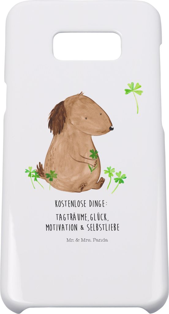 Mr. & Mrs. Panda Samsung Galaxy S8 plus Handyhülle Hund Kleeblatt - Weiß - Geschenk, Hülle, Motivation, Cover, Liebe, Sprüche, Handy, Gratis, Case