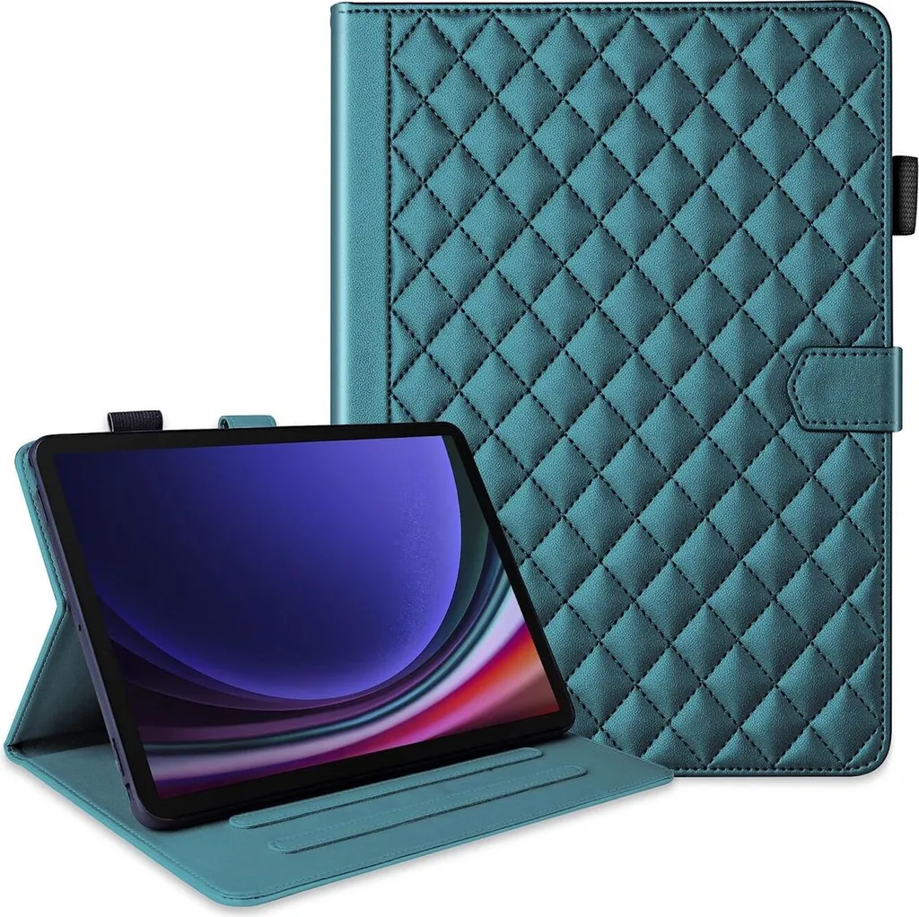 Custodia Samsung Galaxy Tab S10 FE Plus in Pelle Verde con Supporto