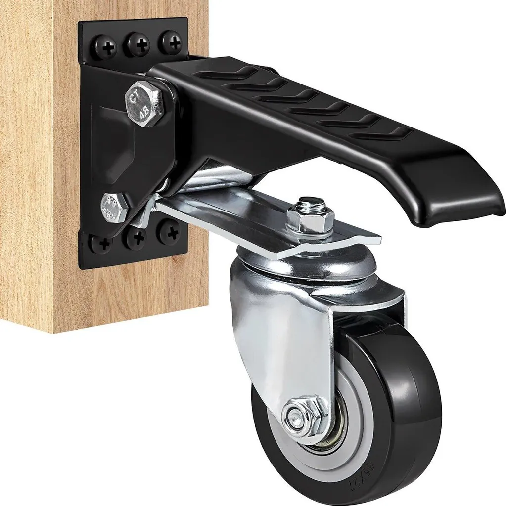 Roulettes Établi Pivotantes 360° Robustes avec Pédale de Levage en Acier