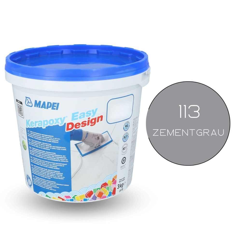 MAPEI Kerapoxy Easy Design Epoxid-Fugenmörtel Farbe 113 Grau 3kg