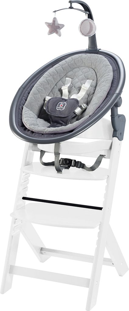 BabyGo Kinderhochstuhl Newborn Family grey/white Produktbild 