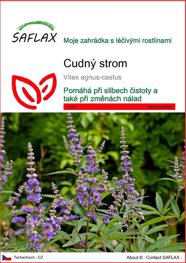 SAFLAX - cudný strom - Vitex agnus-castus - 30 Semena Obrázek produktu 