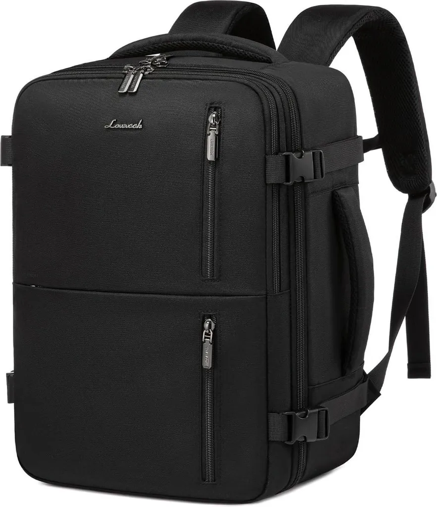 Sac à Dos Voyage Avion sous Siège 45x36x20 cm Bagage Cabine 32L Noir