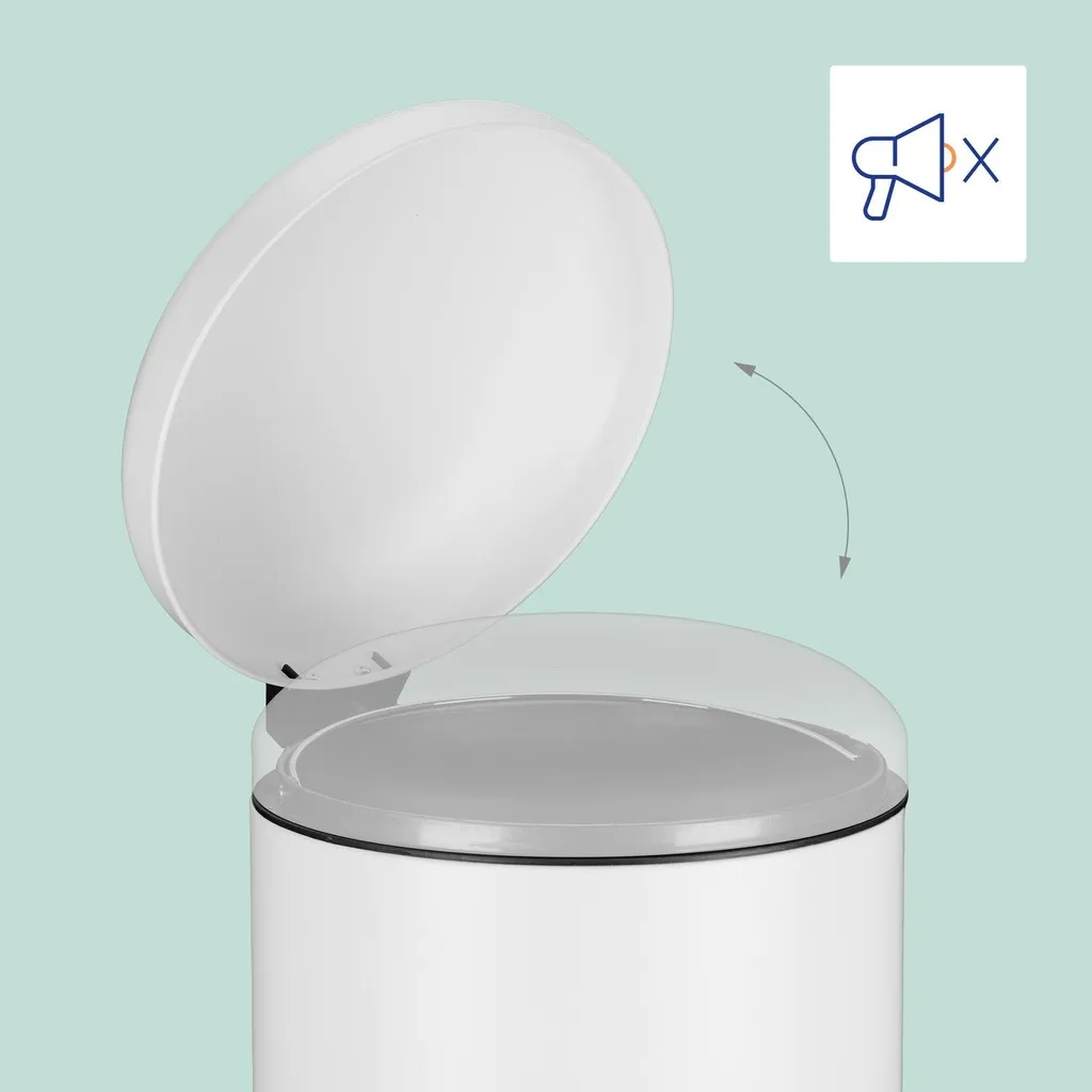 Poubelle de cuisine 30L en métal et plastique avec pédale robuste - Gris