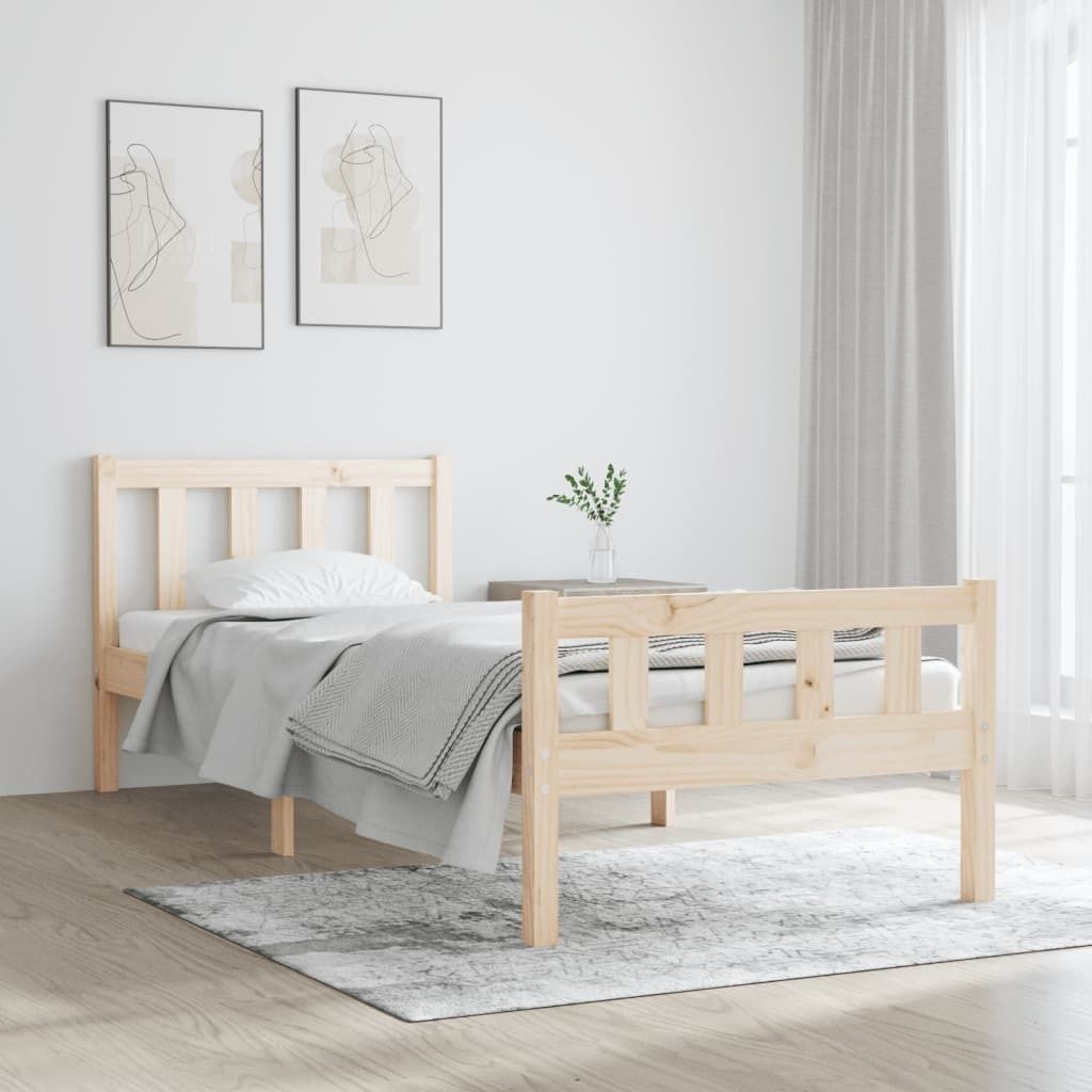 Maison Exclusive - Massivholzbett 90x190 cm