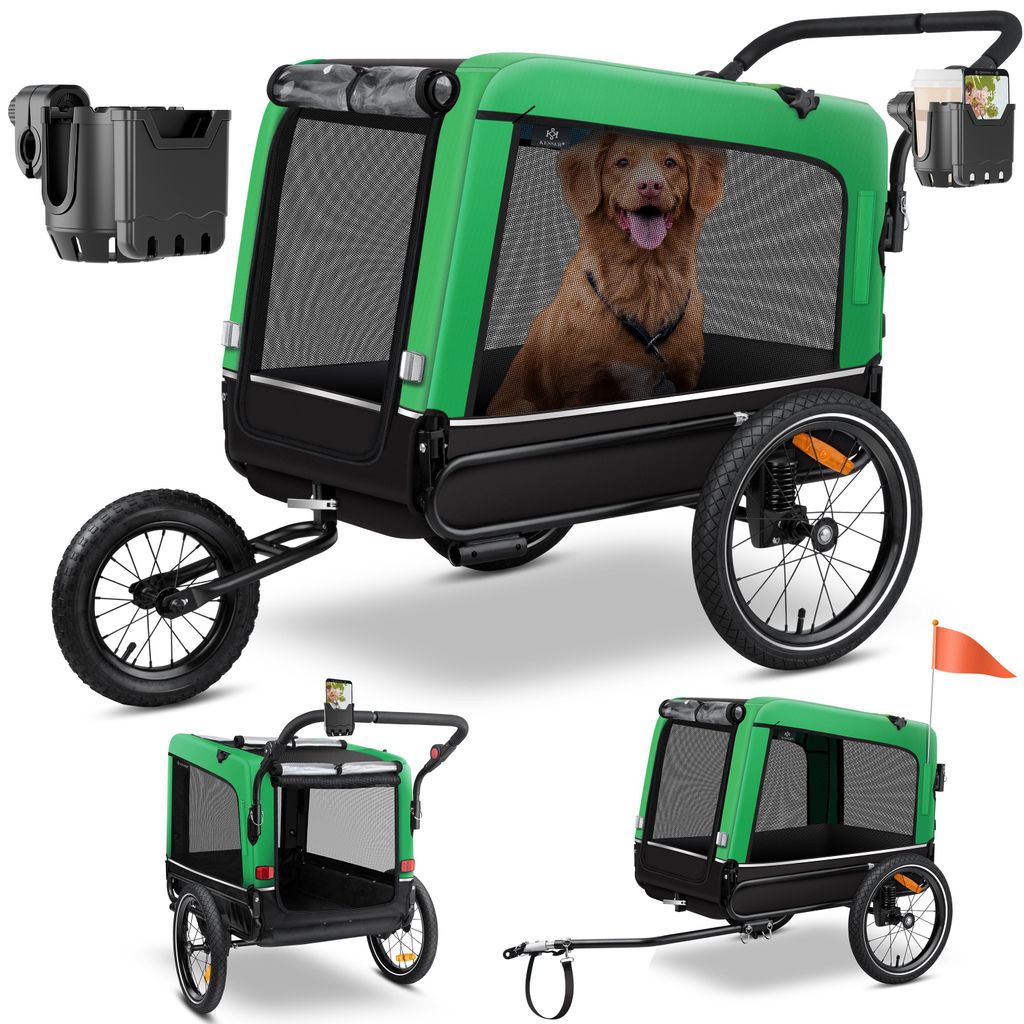 KESSER® Rimorchio per cani Boxer 3-in-1: passeggino per Immagine del prodotto 