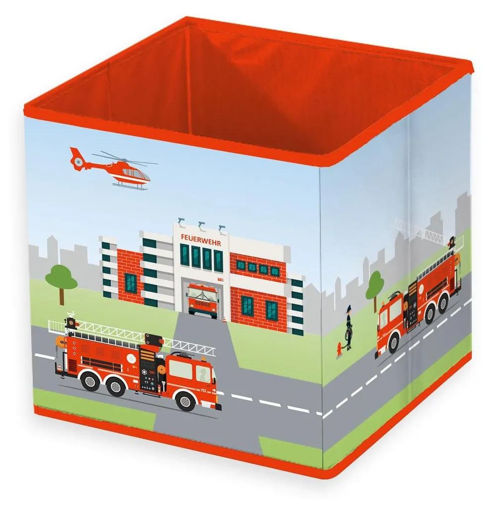 Organisateur de jouets pour étagère - Boîte camion pompier 30 cm