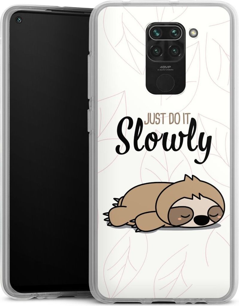DeinDesign Handyhülle für Xiaomi Redmi Note 9 Silikon Hülle Case Smartphone Schutzhülle Faultier Tiere lazy sunday