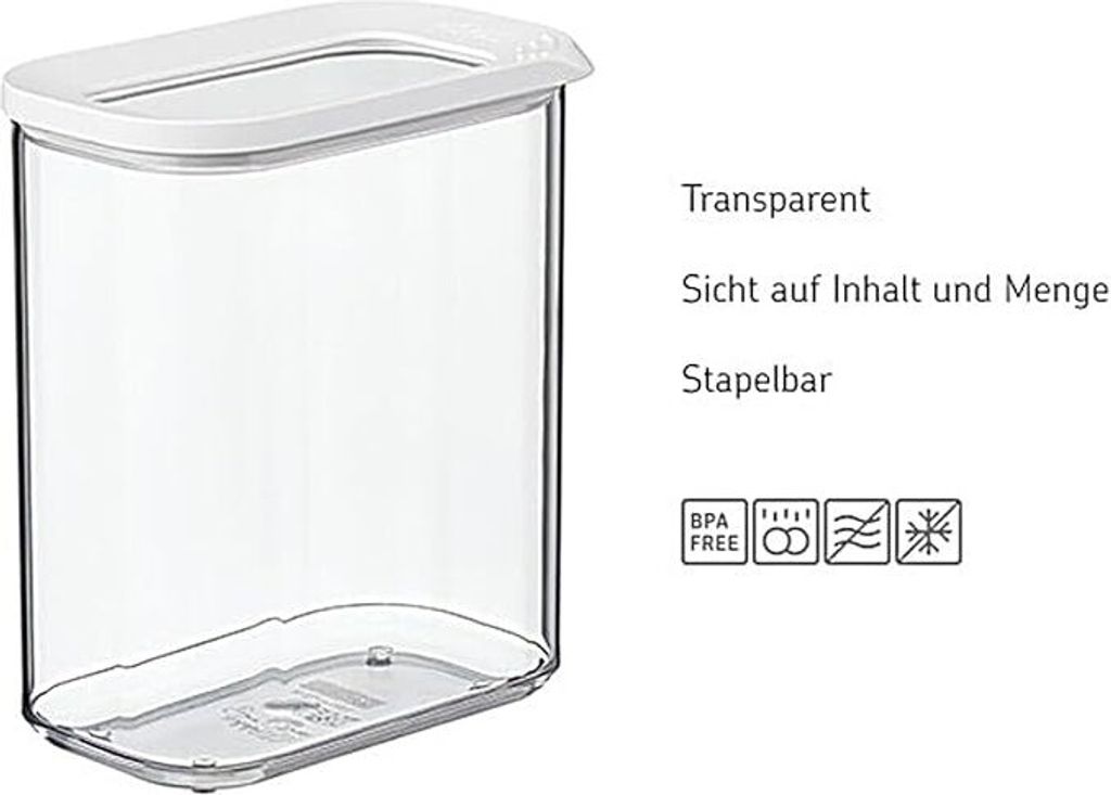 Mepal | 4-teiliges Set Vorratsdosen mit Deckel | Lebensmittelbehälter Rechteckige | Küchenorganizer aus Kunststoff | Vorratsbehälter Luftdicht |...