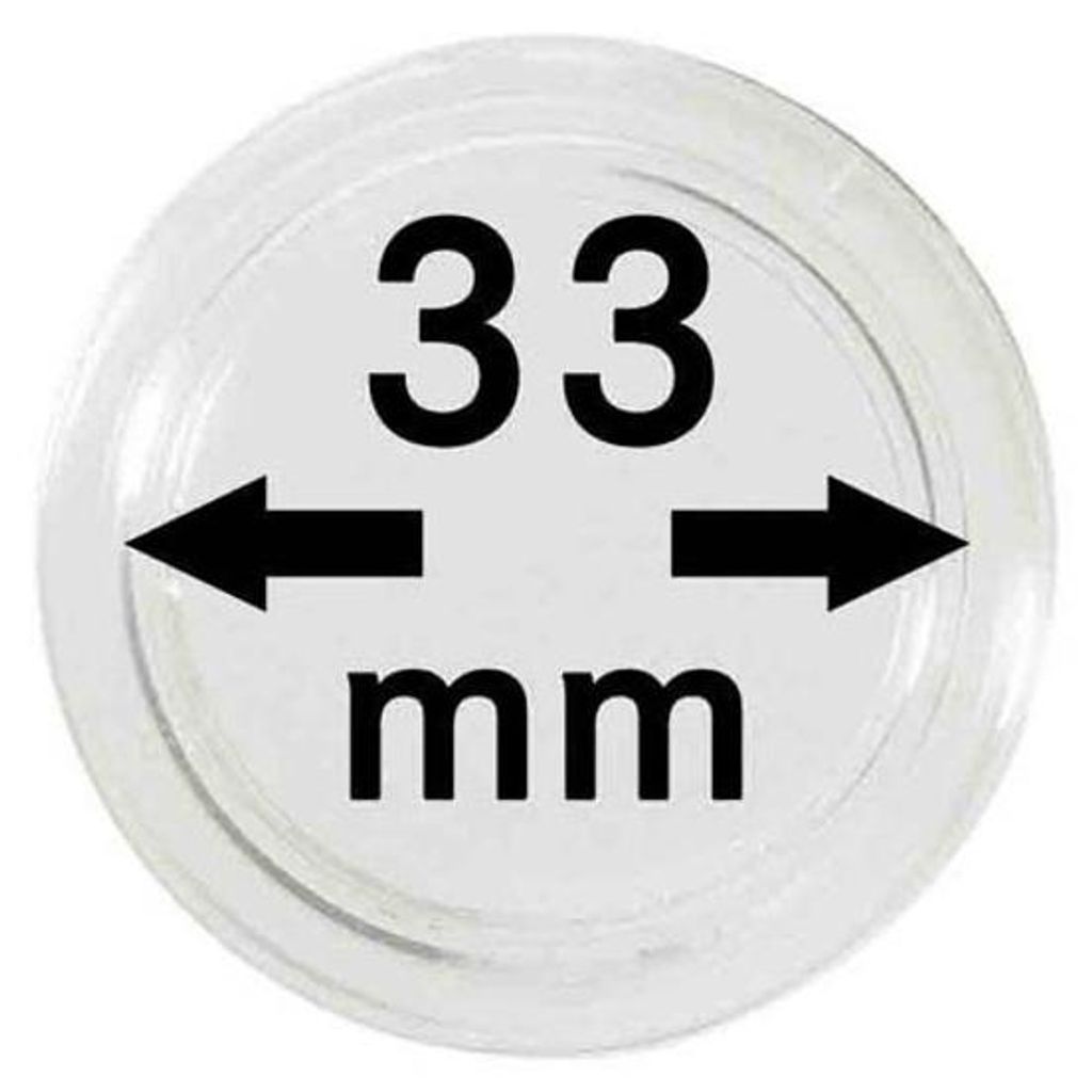 Lindner 2250033P Münzkapseln 33 mm-10er Pack Produktbild 