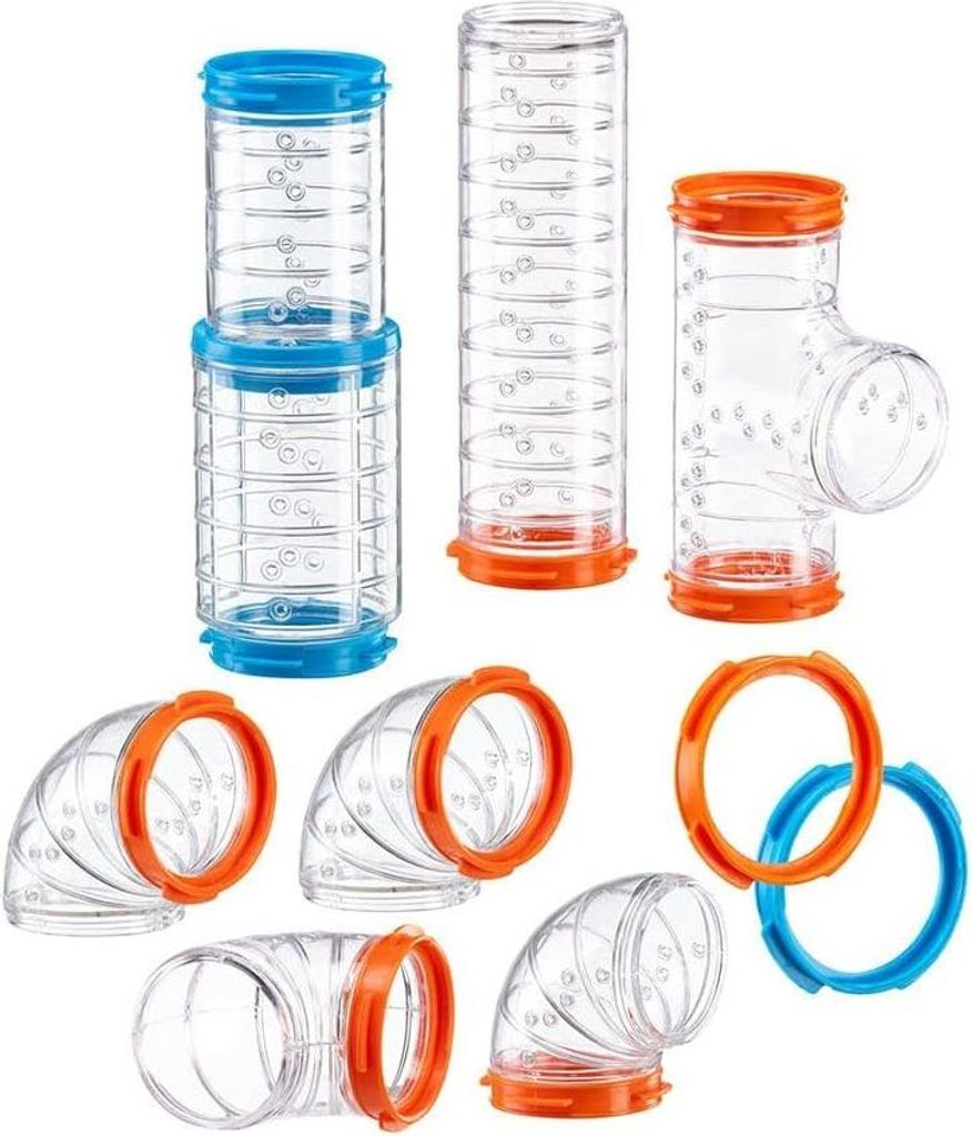 Röhrenset für Hamsterkäfig - 9-teiliges TUBE CURVE KIT mit Bögen und Verbindungsstücken