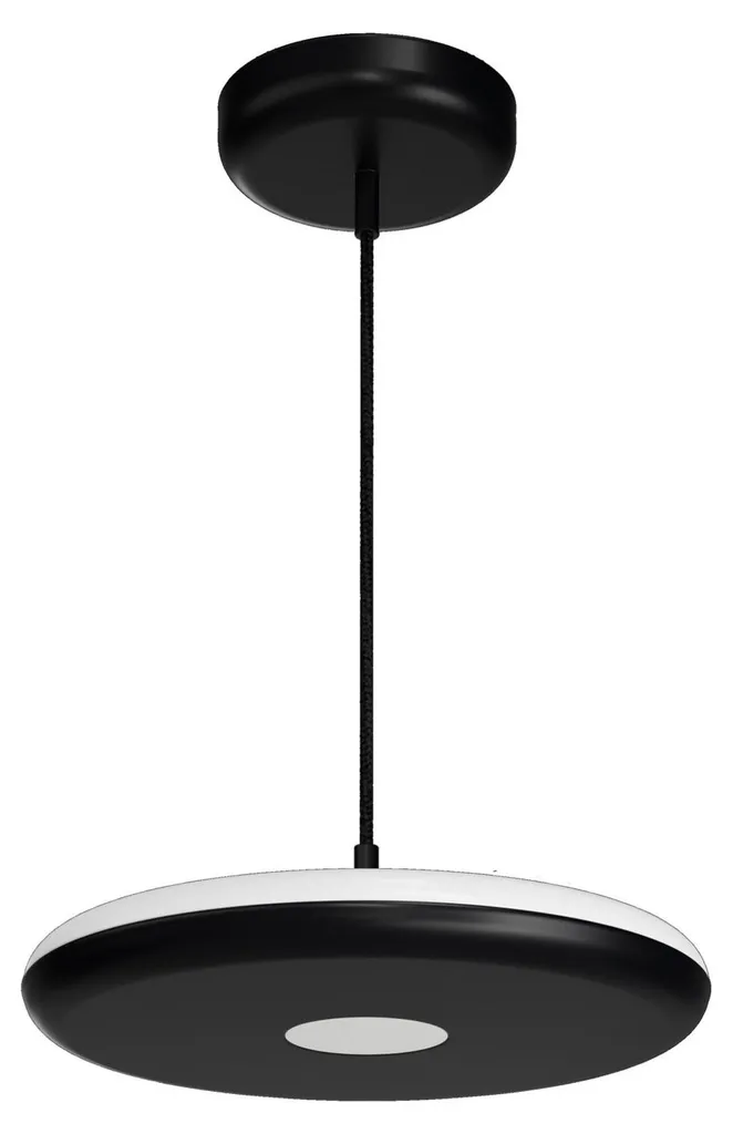 Suspension LED circulaire noire IP40 31W pour bureau et commerce