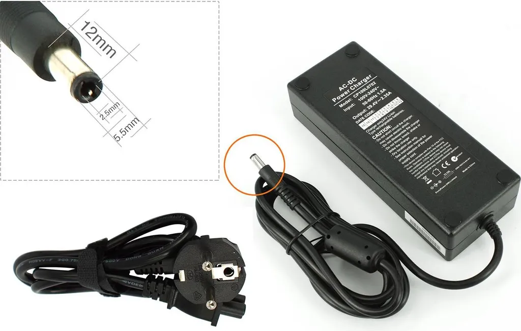 Chargeur de Batterie Li-ion 24V pour VAE et Vélo à Assistance Électrique 2A