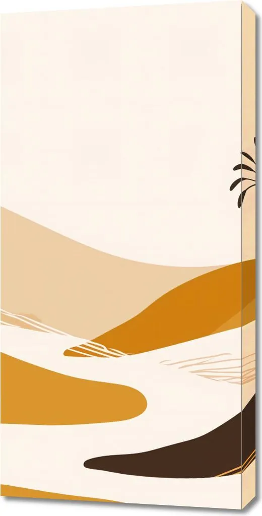 Décorer un mur vide : grand tableau bohème moderne 50x100 paysage doré