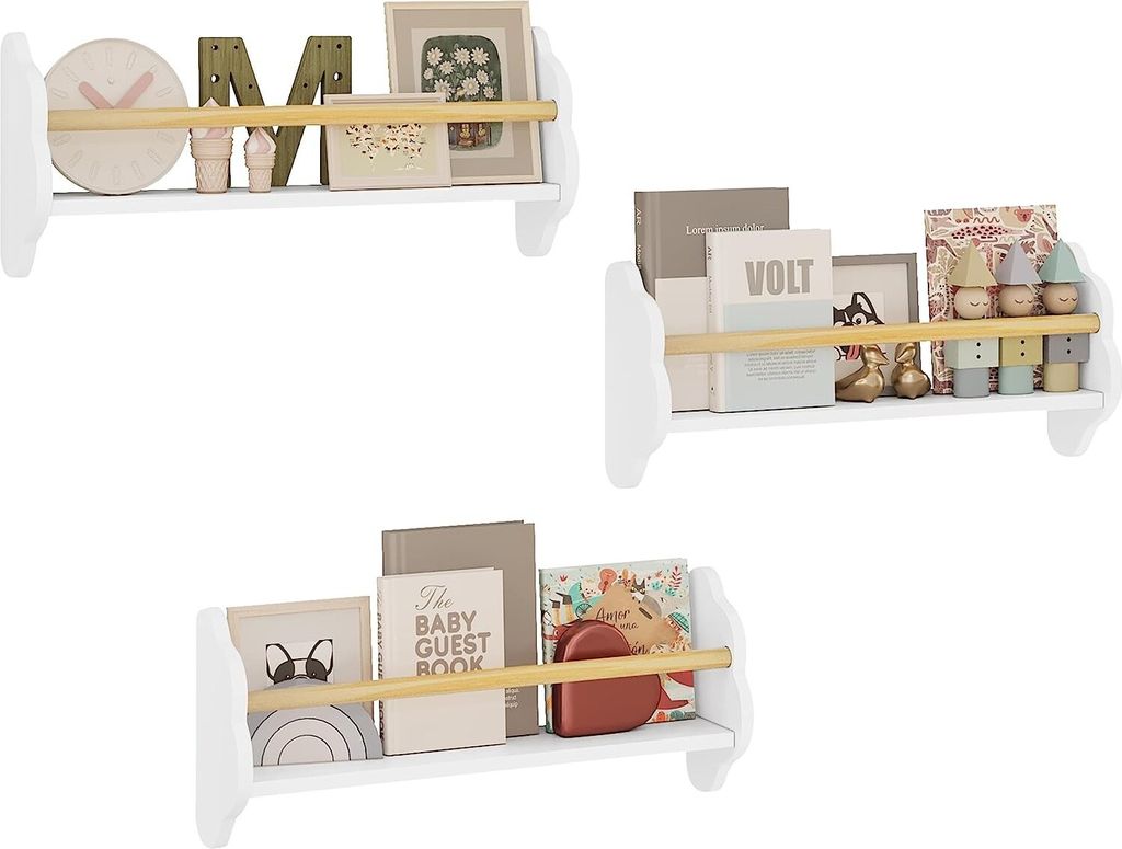 WOLTU 3er Set Kinder Bücherregal, Kinderzimmerregal, aus Produktbild 