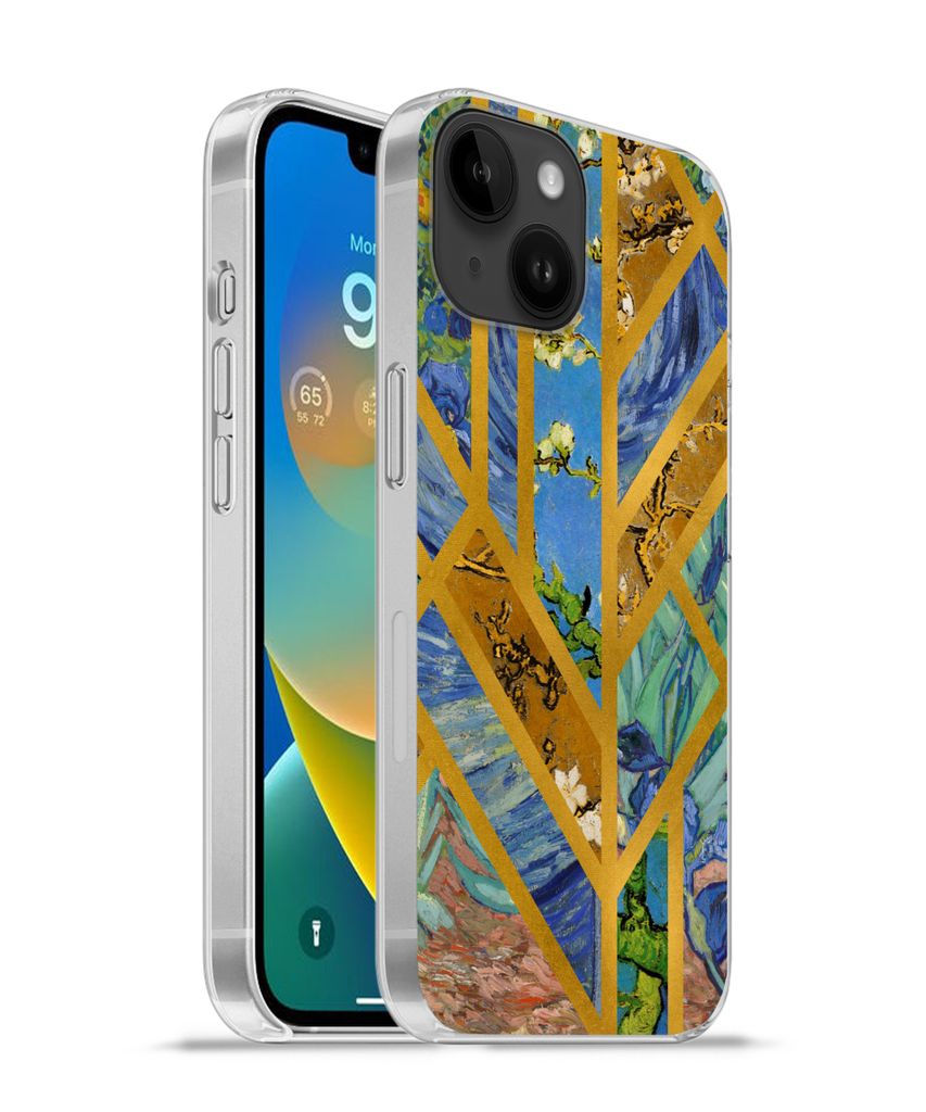 MuchoWow Handyhülle Schutzhülle Hülle für Apple iPhone 14 - Softcase Kunst - Vincent van Gogh - Alte Meister Silikon Softcase Handy Hülle - ...