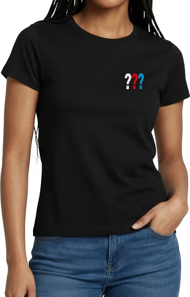 Spreadshirt Die Drei Fragezeichen Kleines Logo Frauen T-Shirt, M, Schwarz