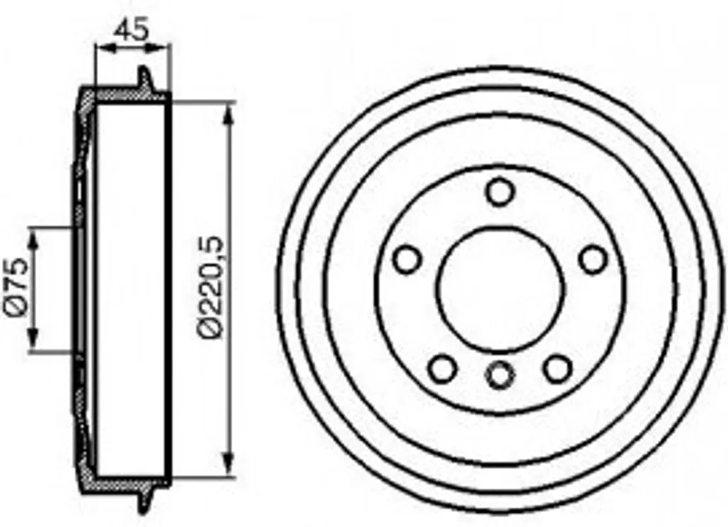 Tambour de frein Bosch haute performance pour BMW Série 3 E36 228mm