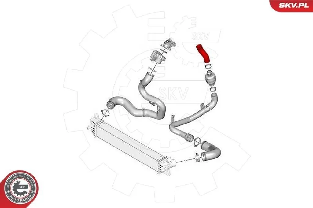 Tuyau d'air de suralimentation ESEN SKV 43SKV278 pour Opel Movano C - 4