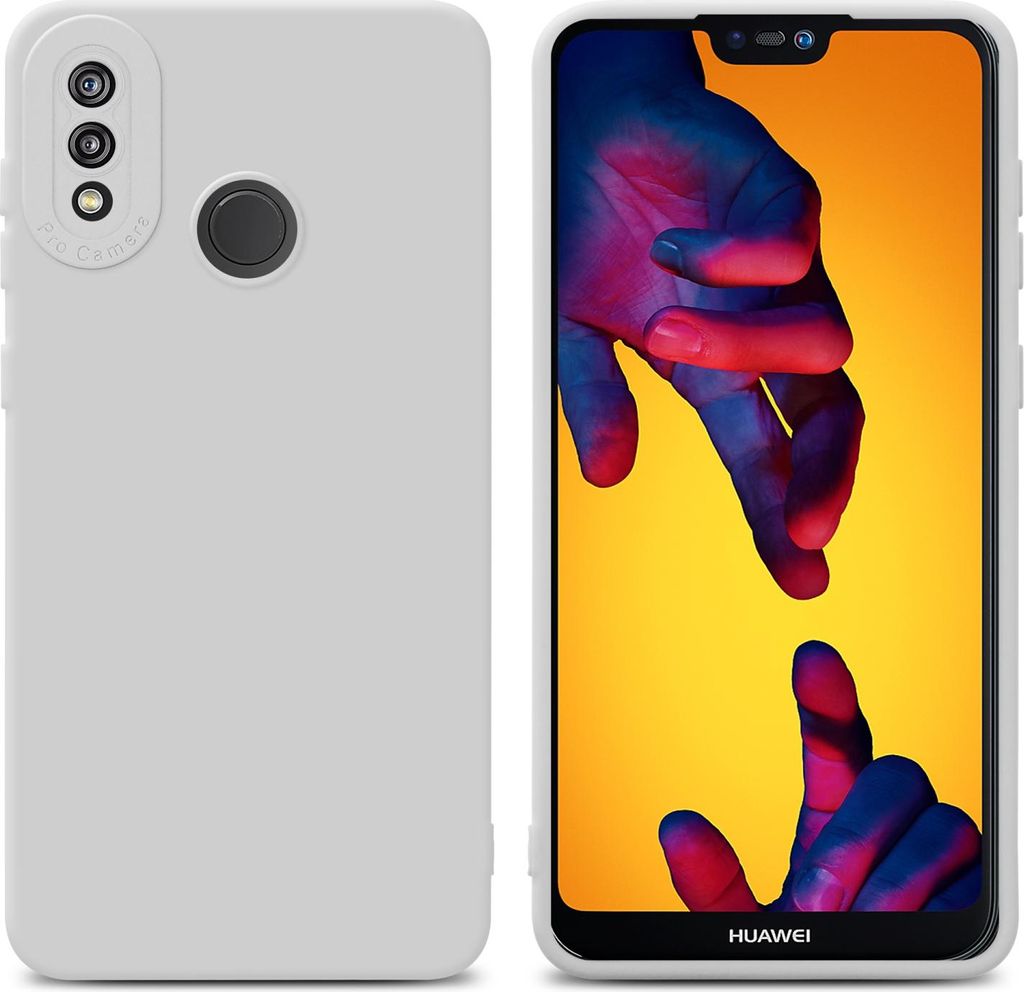 Cadorabo Hülle für Huawei P20 LITE 2018 / NOVA 3E Schutz Hülle in Weiß TPU Silikon Etui Case Handyhülle