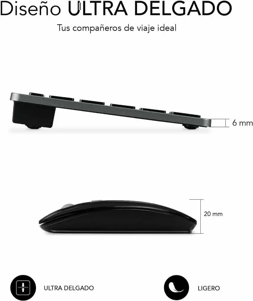Dites adieu aux câbles : Combo Clavier Souris Subblim OCO020 Multi-Support - 8