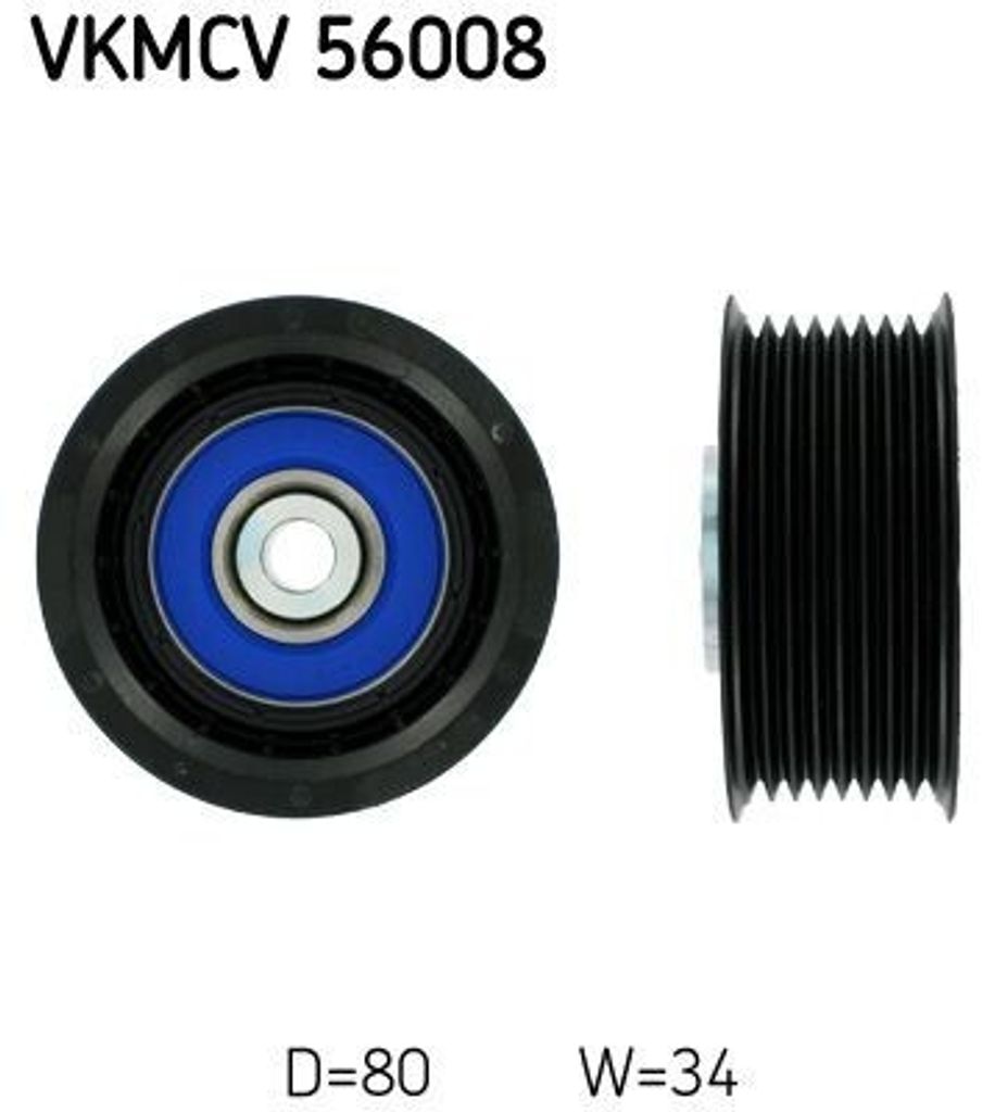 SKF VKMCV 56008 Umlenkrolle Keilrippenriemen für SCANIA 4 - Produktbild 