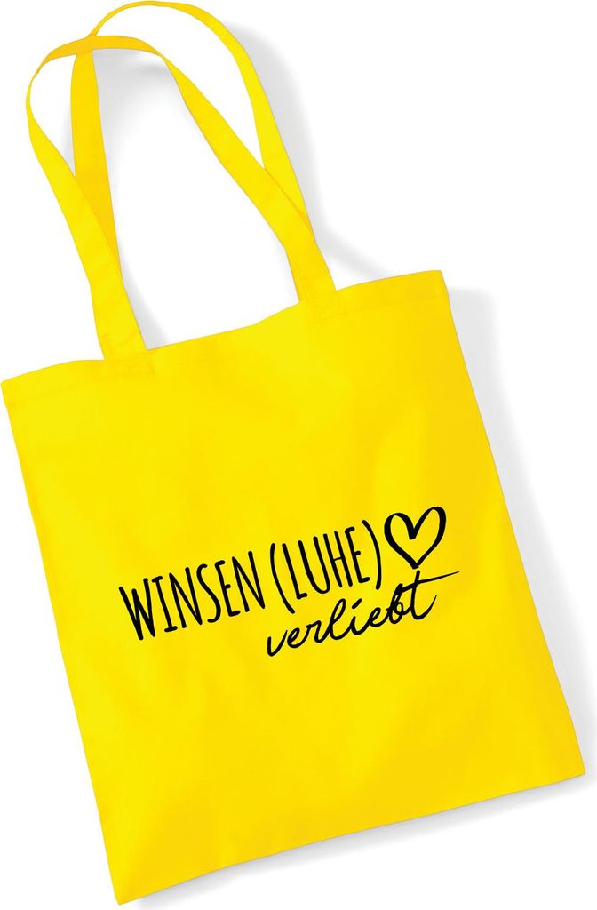Huuraa Stofftasche Winsen (Luhe) verliebt Geschenk 10 Liter Yellow Baumwolle Winsen (Luhe) Souvenir